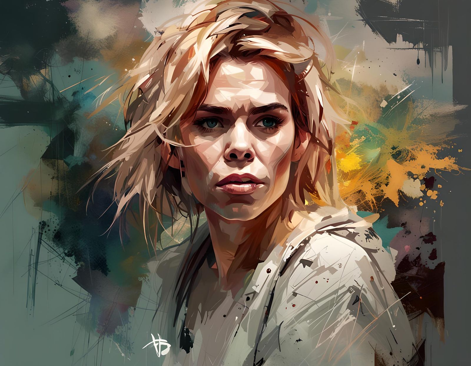 Billie Piper Portrait in Oil On Canvas