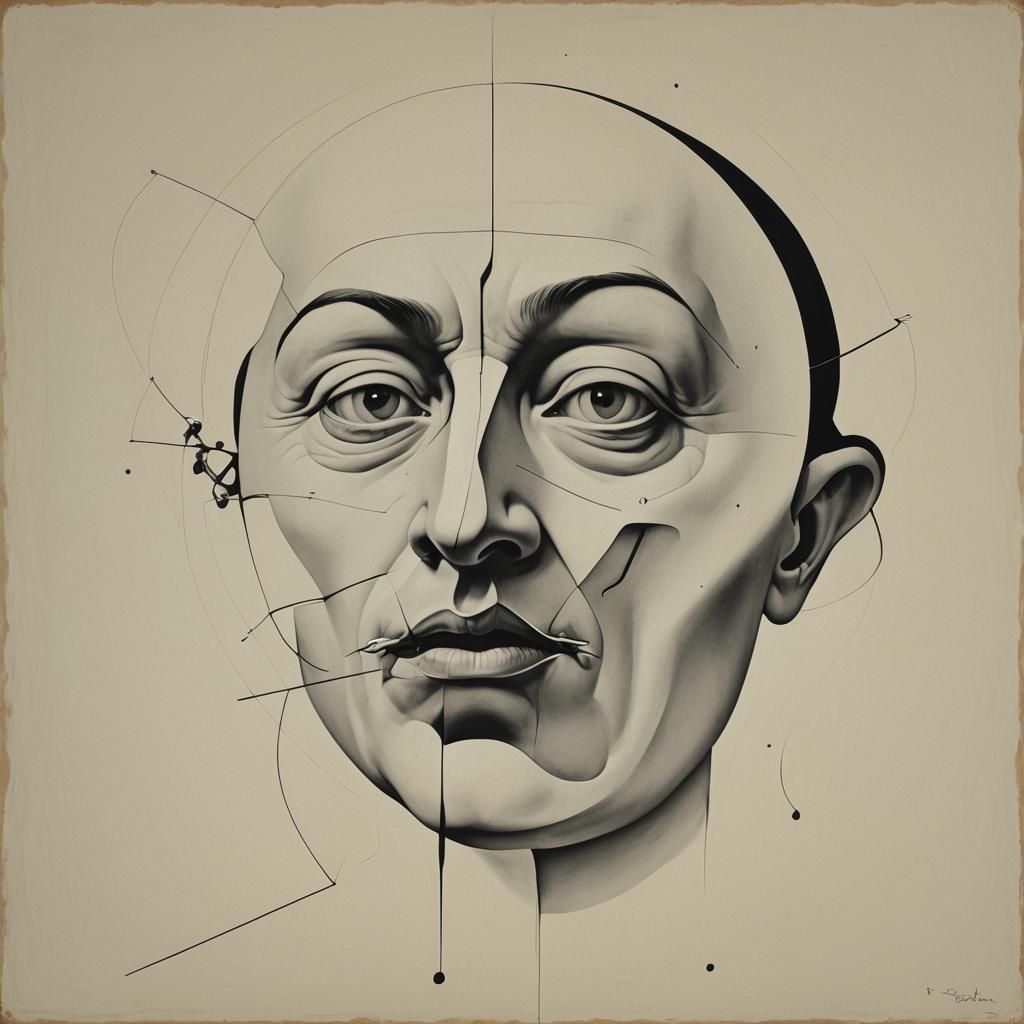 Surreal Minimalist Artwork in Style of Dali and Bosch