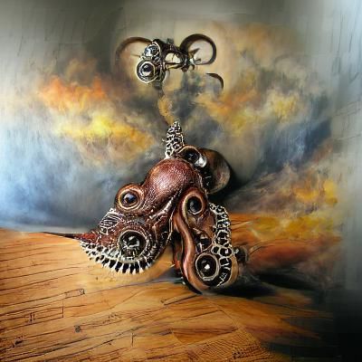 Steampunk Octopus Mechanical Marvel