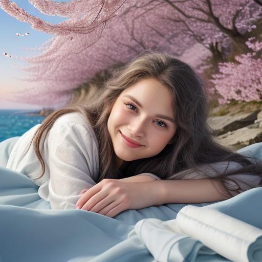 Grey Cat Contemplates Sunset Over the Sea