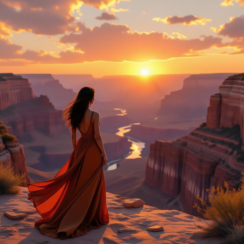 Grand Canyon Vista at Golden Hour