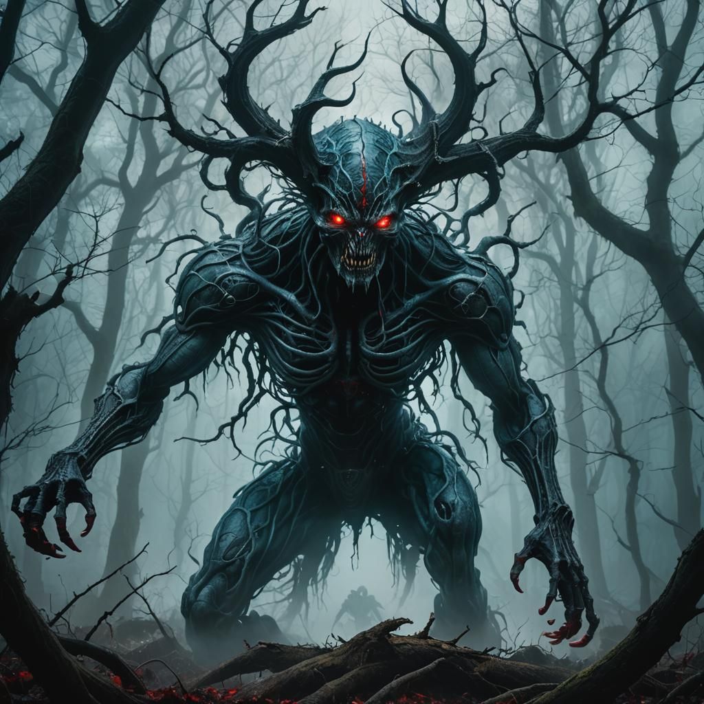 Terrifying Monster in Dark Fantasy Art