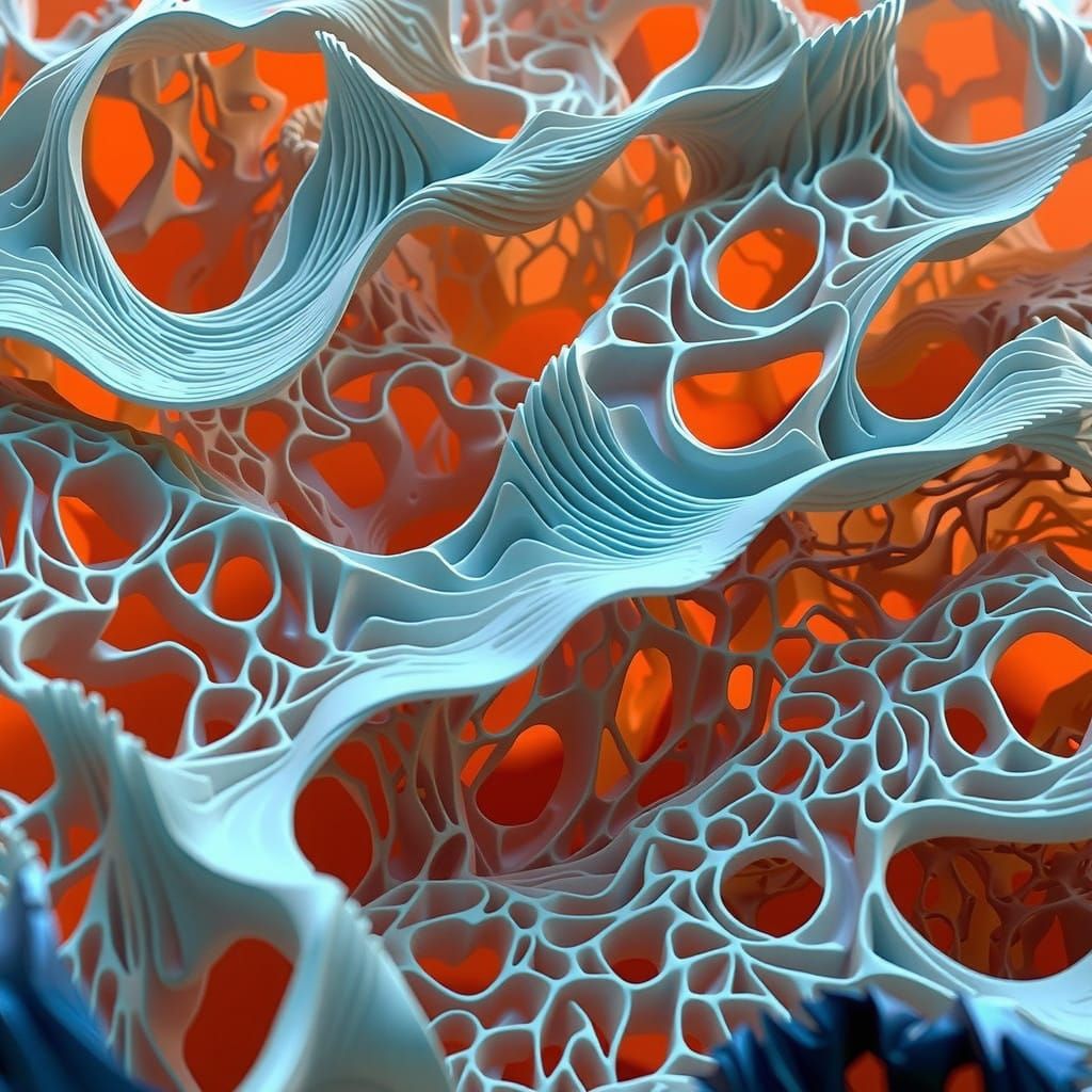 Intricate Polymer Labyrinth Art