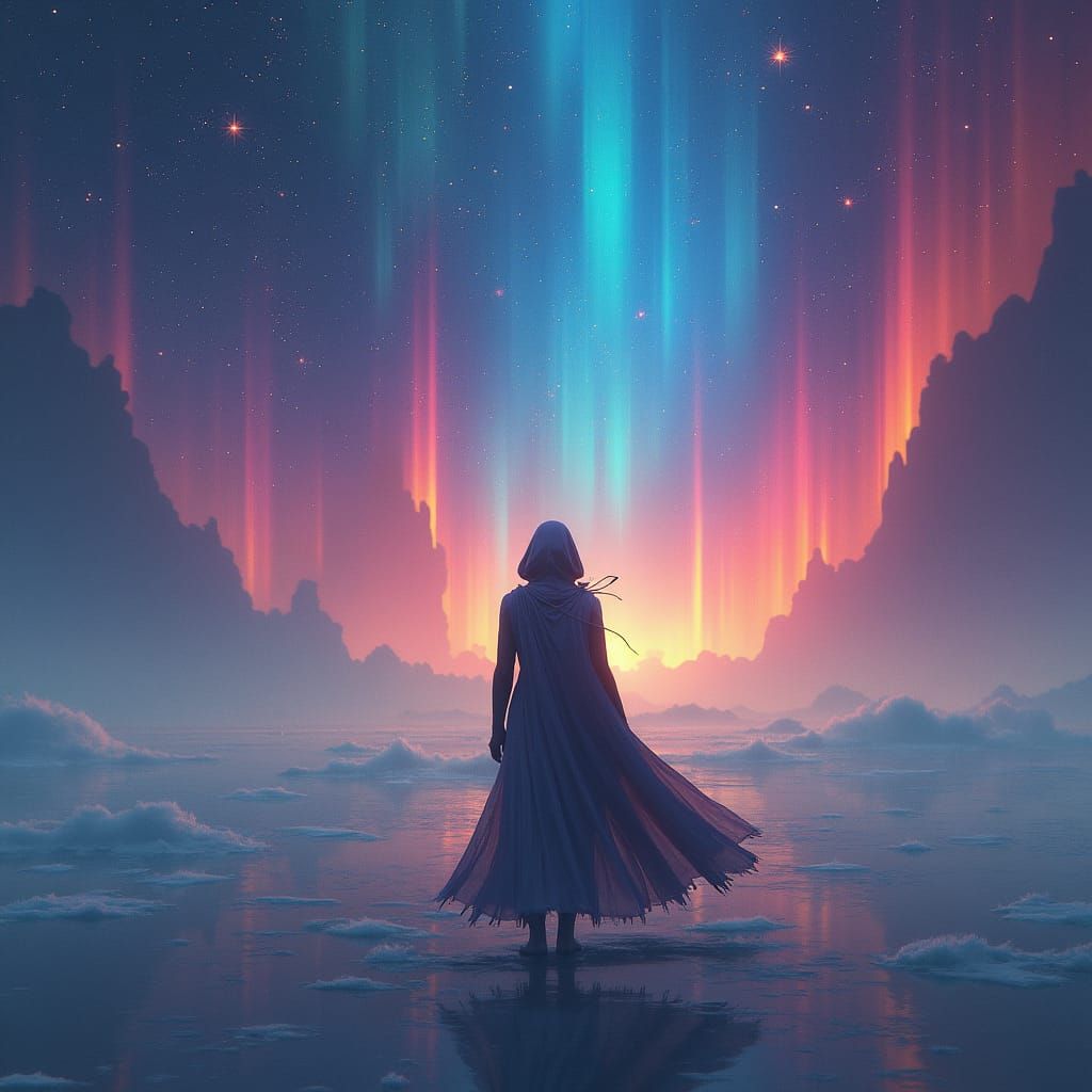 Endless Starry Expanse in Dreamlike Surrealism