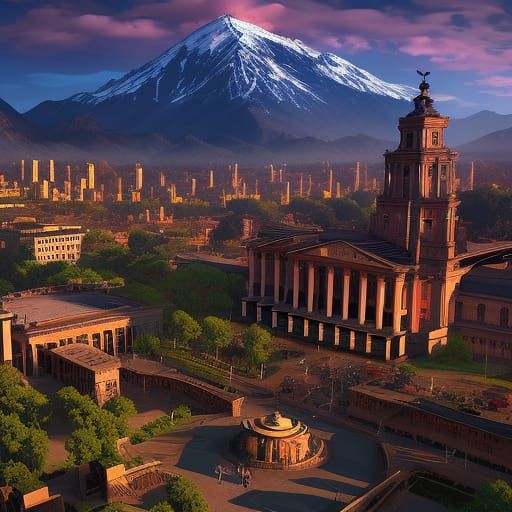 National Congress of Chile: Detailed Matte Painting