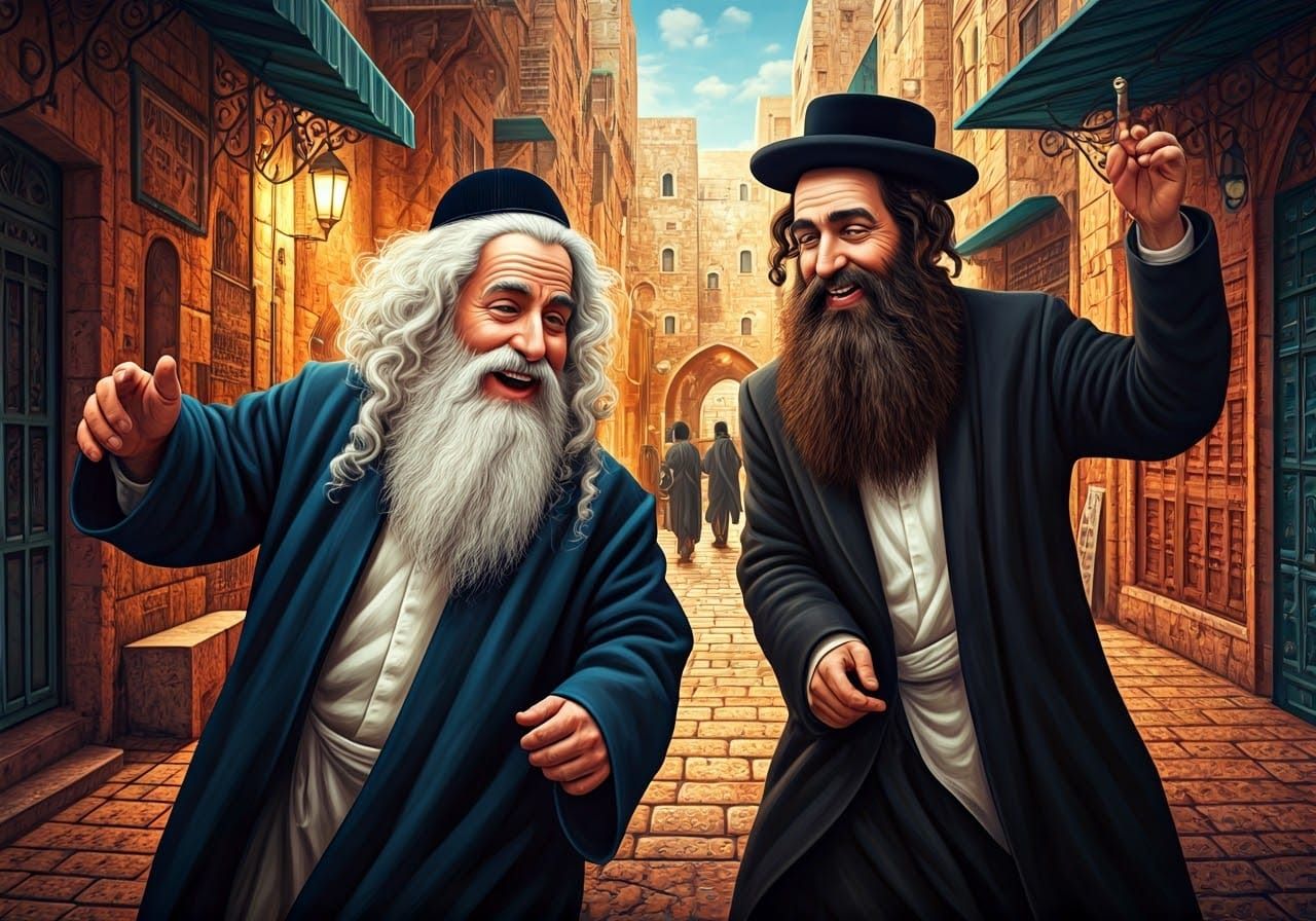 Joyful Kadchaka Dance in Jerusalem Street