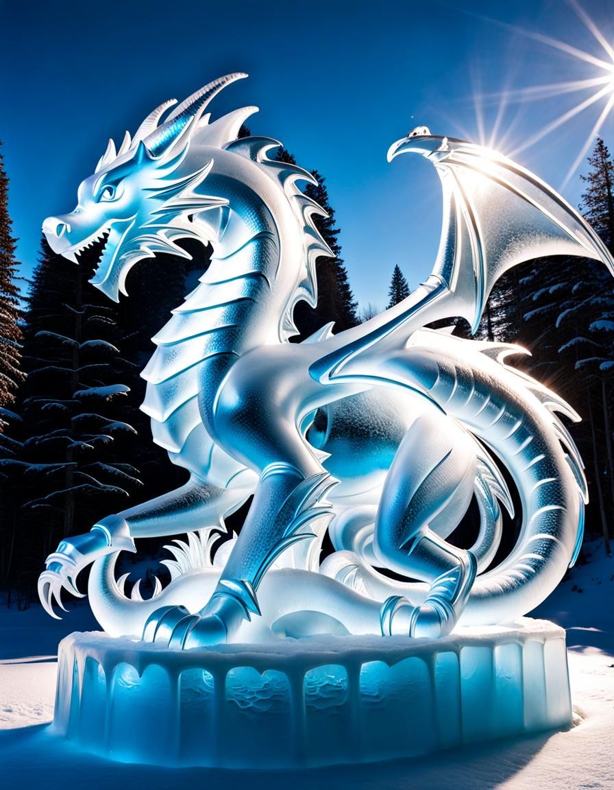 Wyvern Ice Sculpture