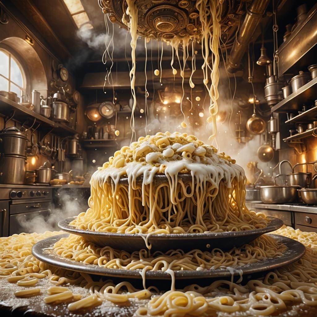 Steampunk Pasta Fantasy Concept Art