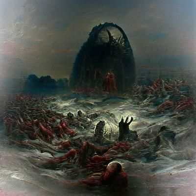 Apocalyptic Horror Scene in Doré and Rutkowski Style