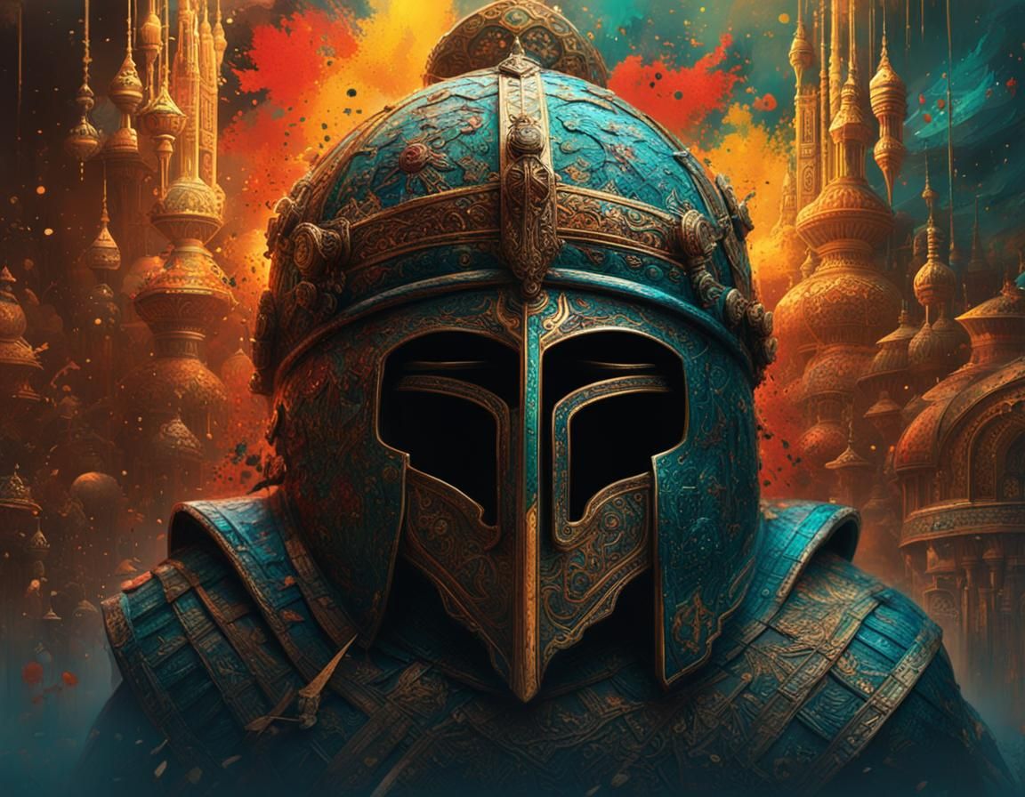 ancient Persian helmet