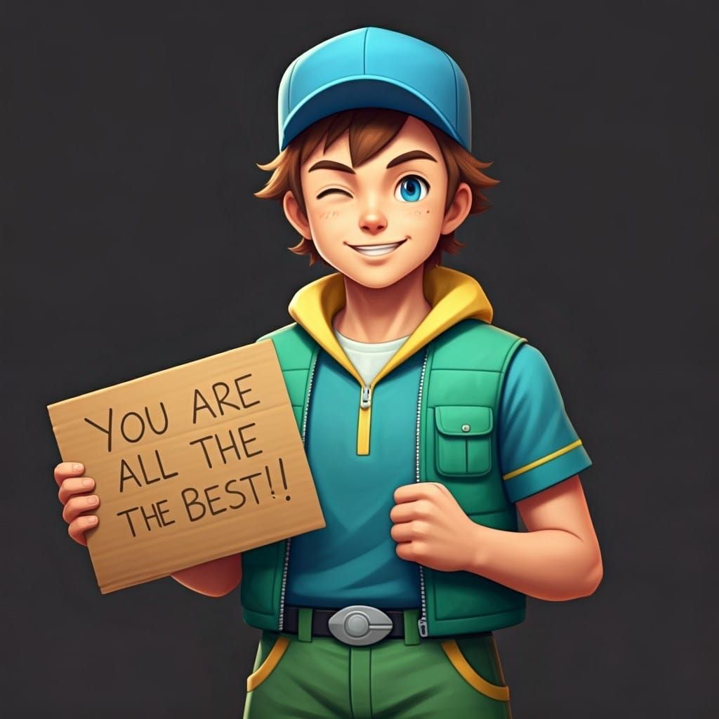 Cheerful Pokémon Trainer Spreads Joy