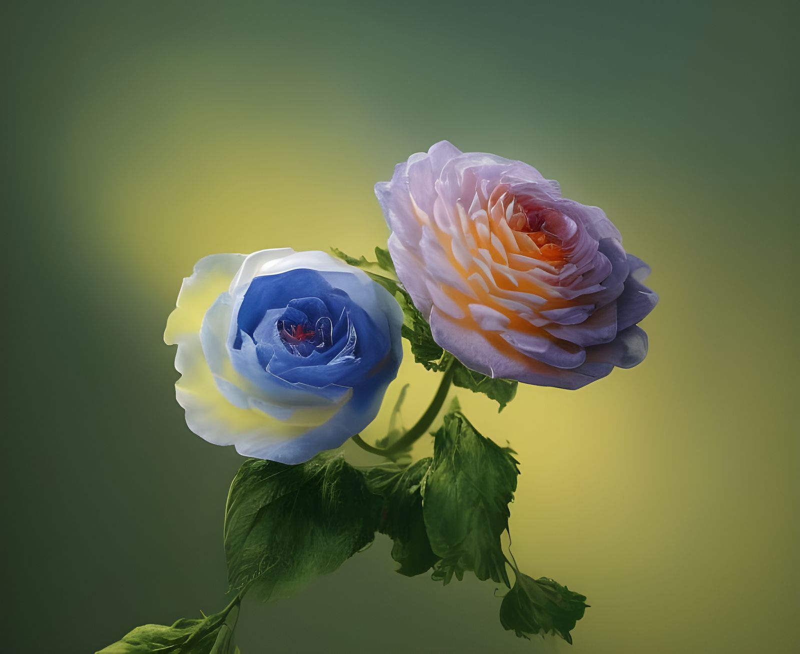 Dreamy Roses with Soft Light and Magic Particles