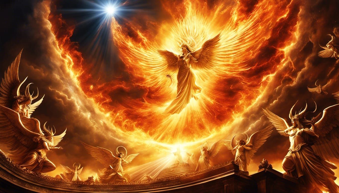 Glorious Shining God in Cosmic Heaven