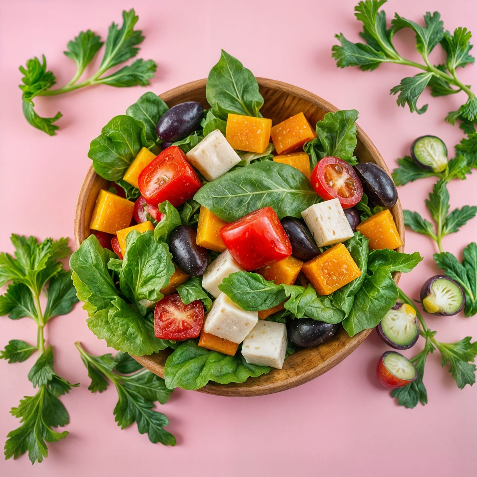 Fresh Vegetable Salad: Healthy Food Concept