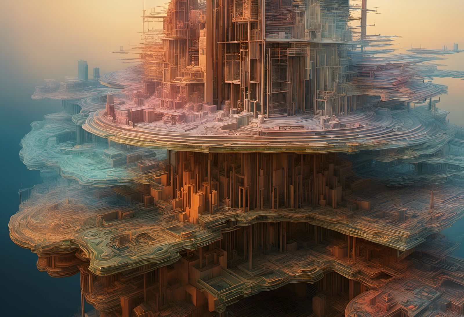 Hyperdetailed Deconstruction of Human Brain in Bold Colors