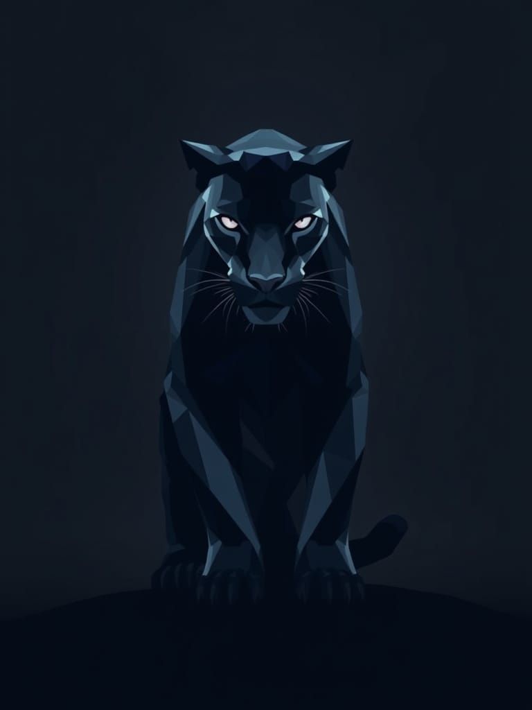Geometric Panther of Mystery and Power
