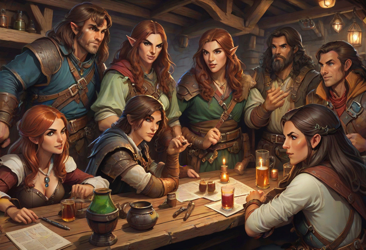 Heroes Gather at the Tavern Table