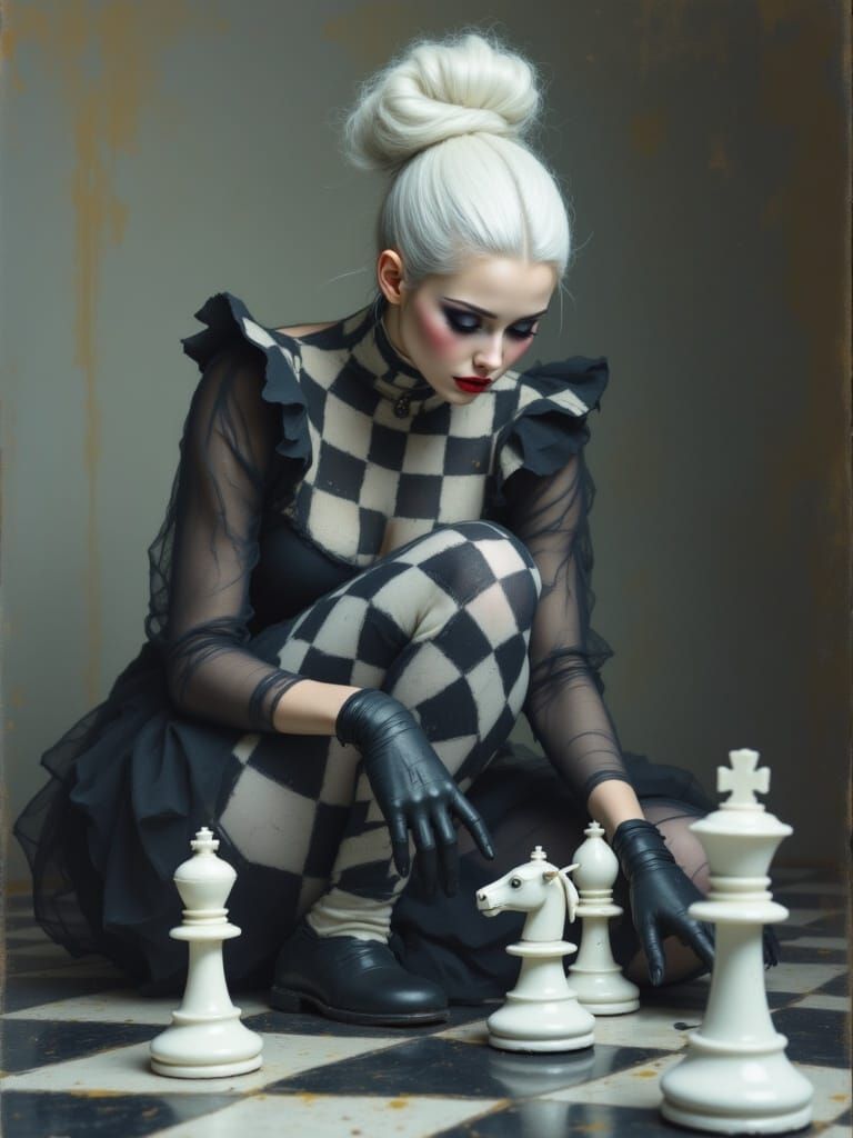 Surreal Chess Figure in Dreamlike Fashion Photography