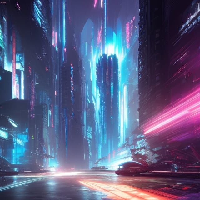 Cyberpunk Cityscape Concept Art in 8k Resolution