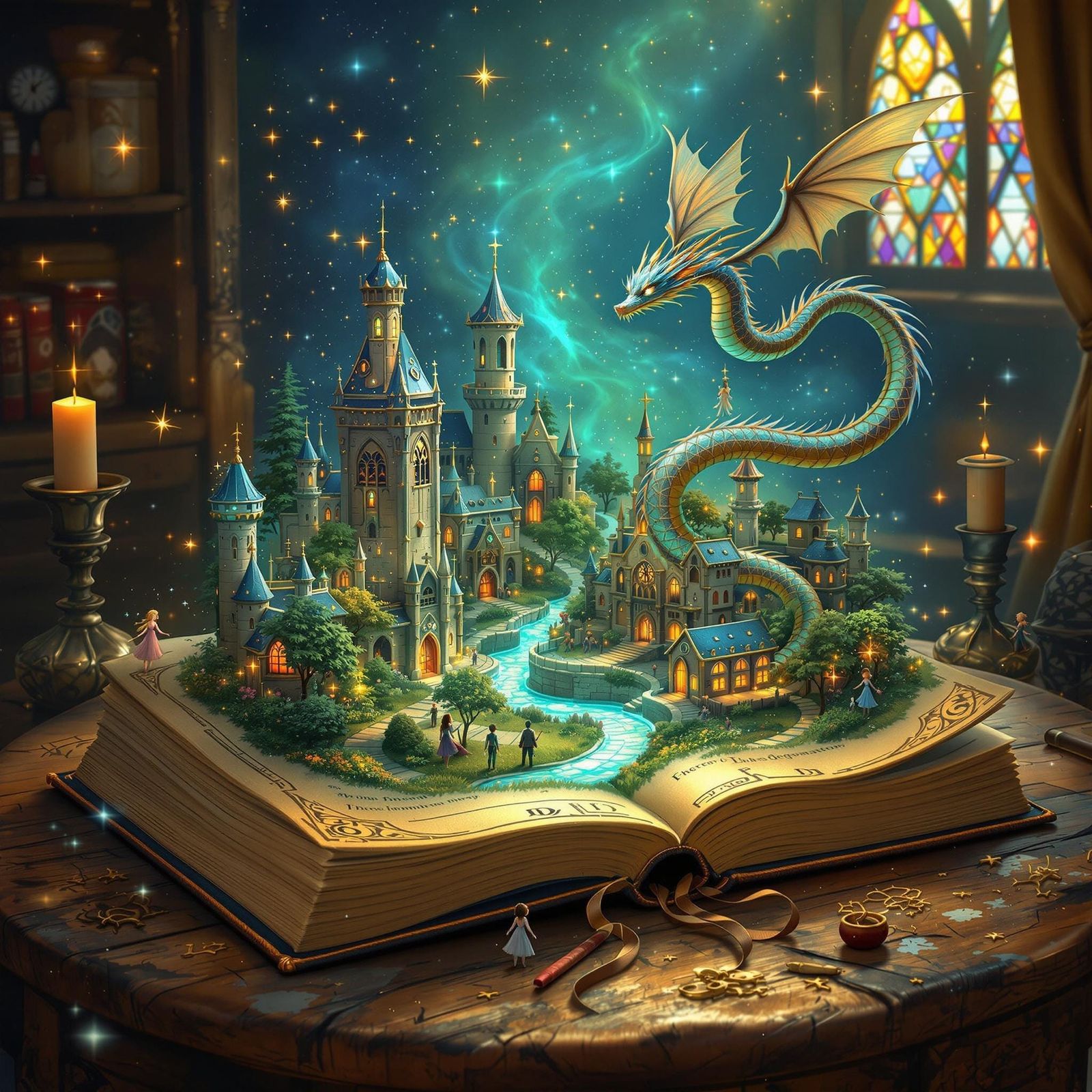 Whimsical Medieval World Emerges from Ancient Storybook