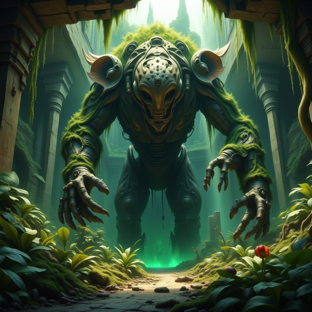 Ancient Jungle Automaton in Forgotten Temple