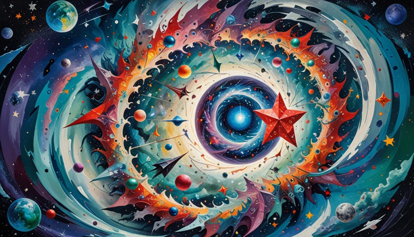 Cosmic Web of Iridescent Plasma and Stars