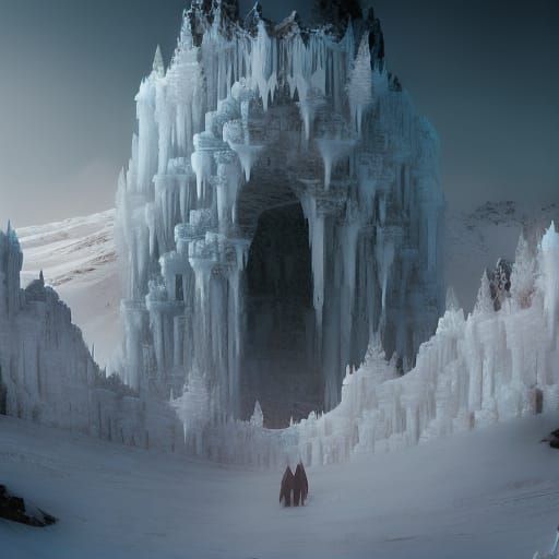 Lace Ice Formations and Moonlight Snow Angels