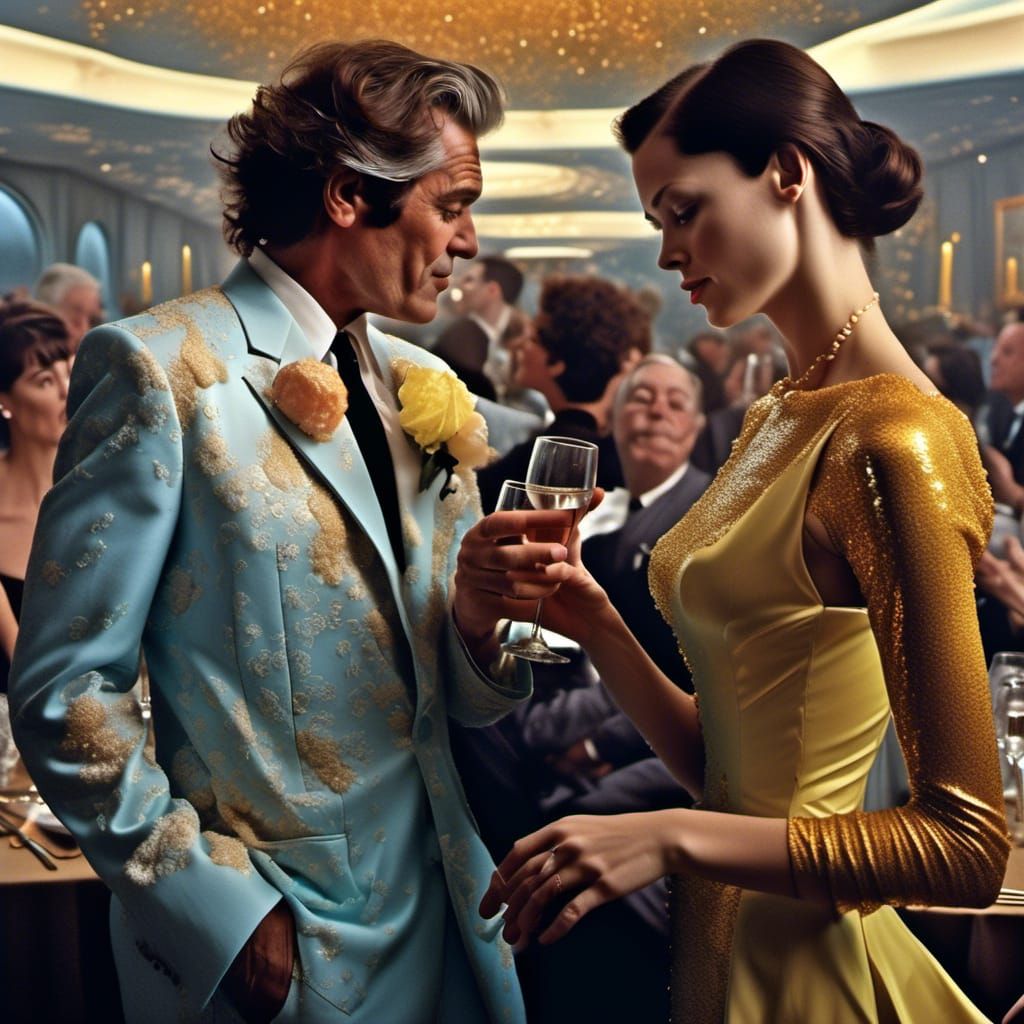 Polychromatic Gathering: A Hyperrealistic Scene of Joy