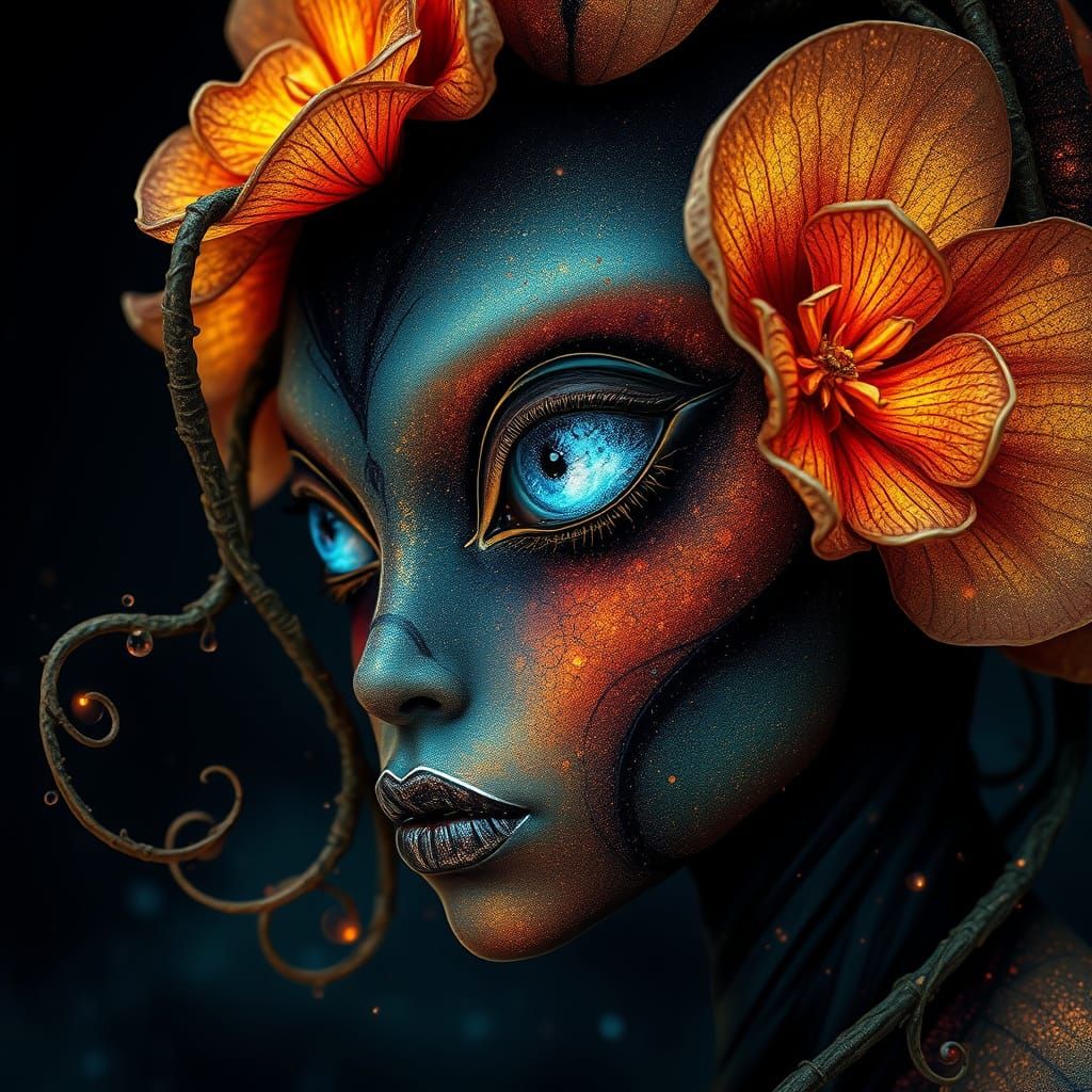 Soulful Alien Bloom in Ethereal Beauty