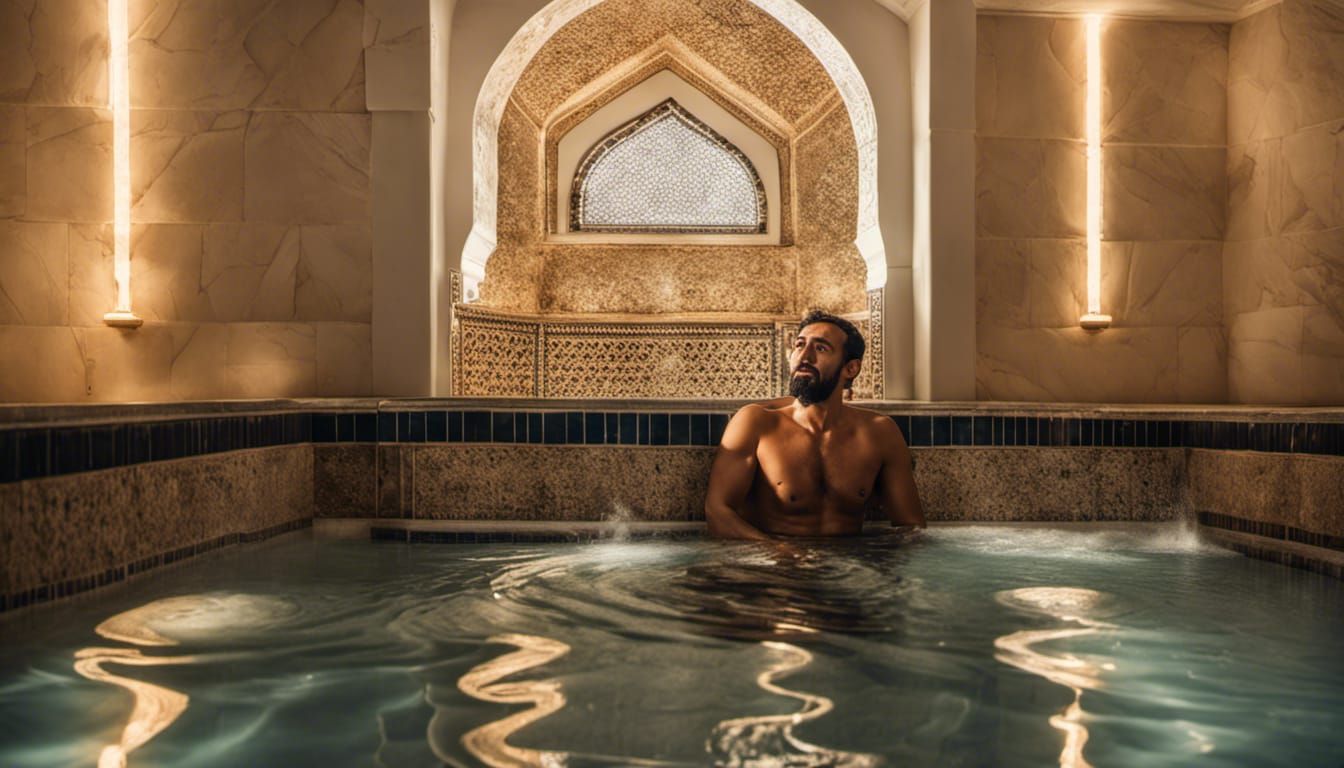 Turkish Man Enjoying the Pool