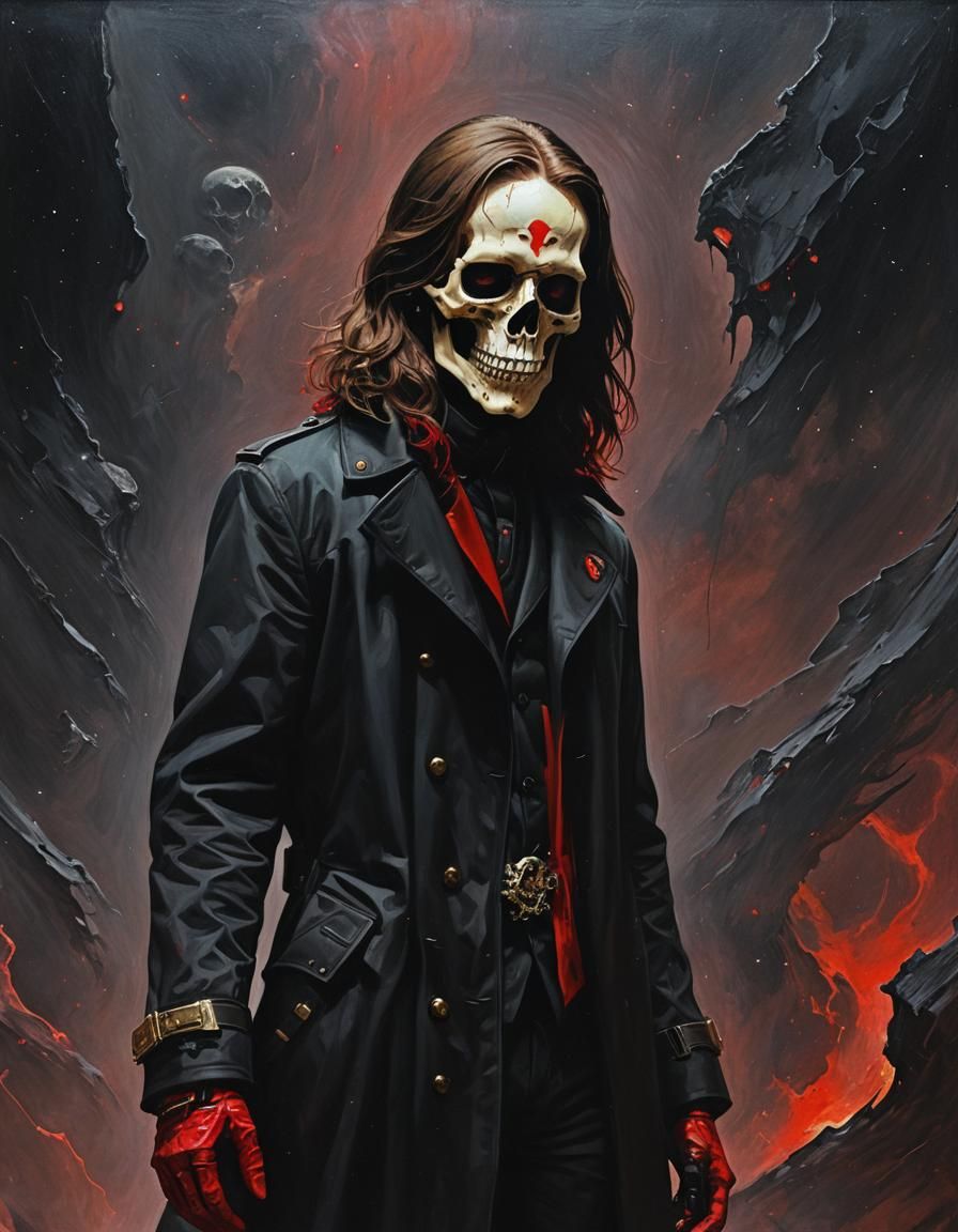 Melancholic Space Pirate in Surreal Sci-Fi Style