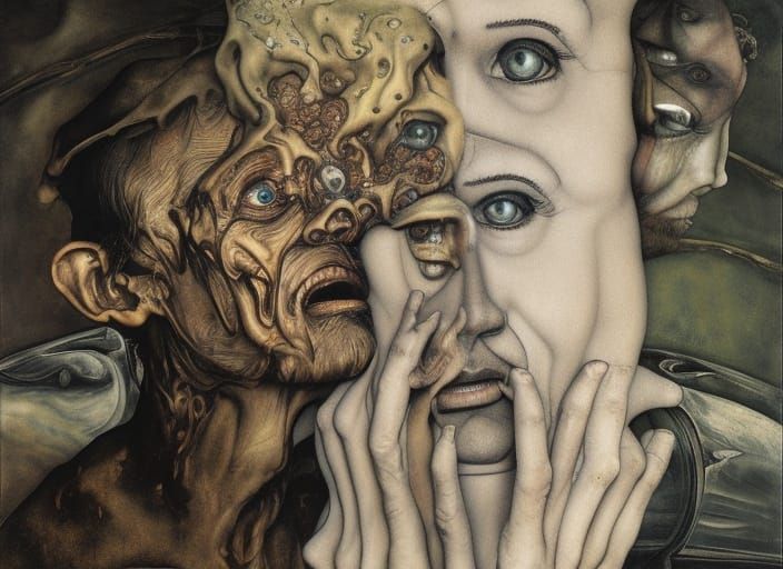 Surreal Broken Sump Pump: Detailed Dreamlike Art