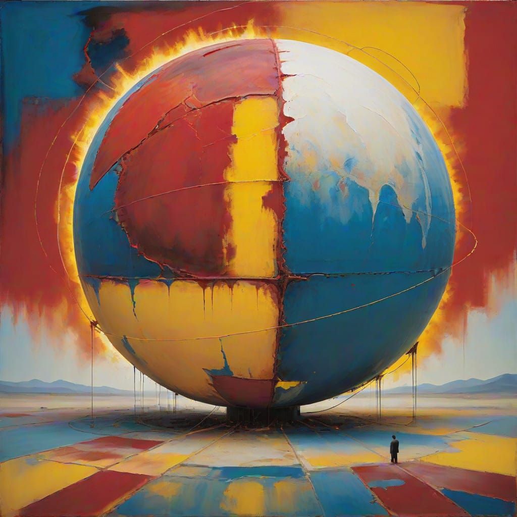 Fractured Reality Unfolds in Vibrant Colors