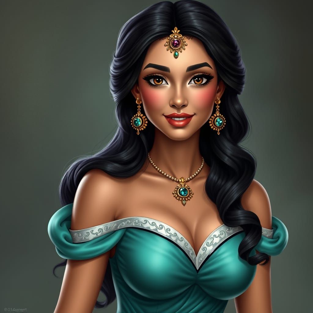 Hyperrealistic Disney Princess Pin-up Art
