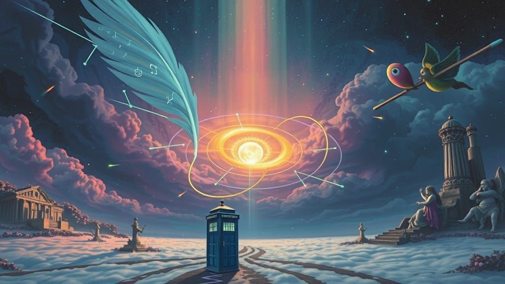 Cosmic Telephone Booth in Celestial Splendor