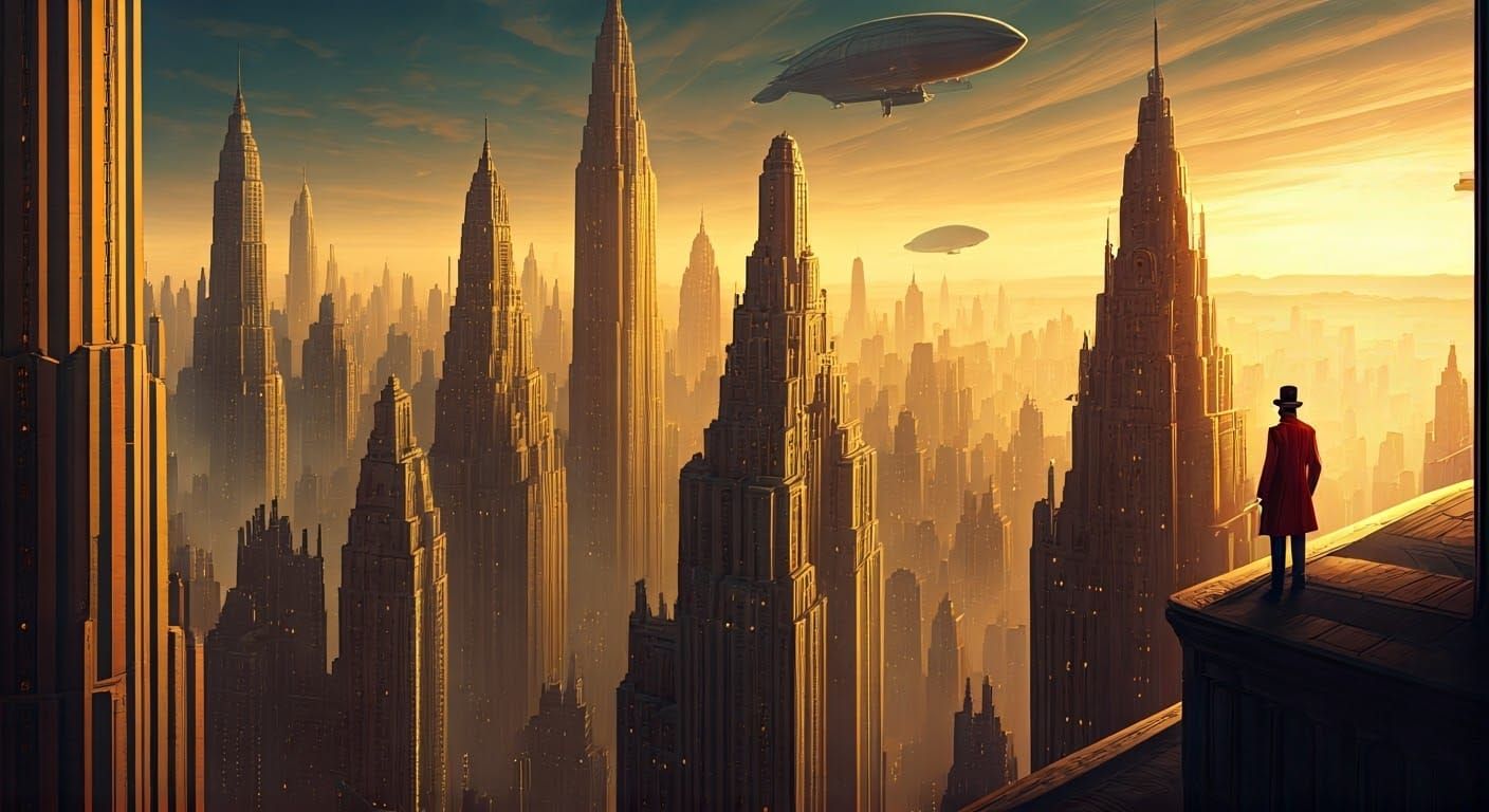 Radiopunk Metropolis at Twilight