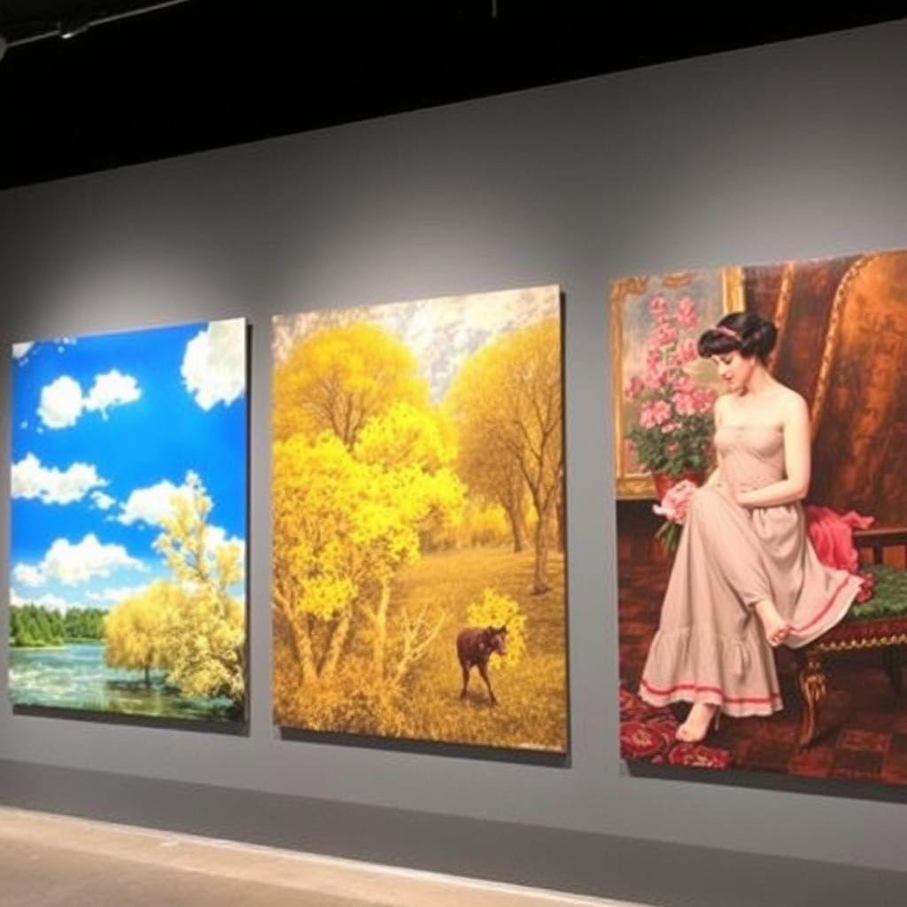 Artistic Mashup of Famous Masters in Vibrant Colors