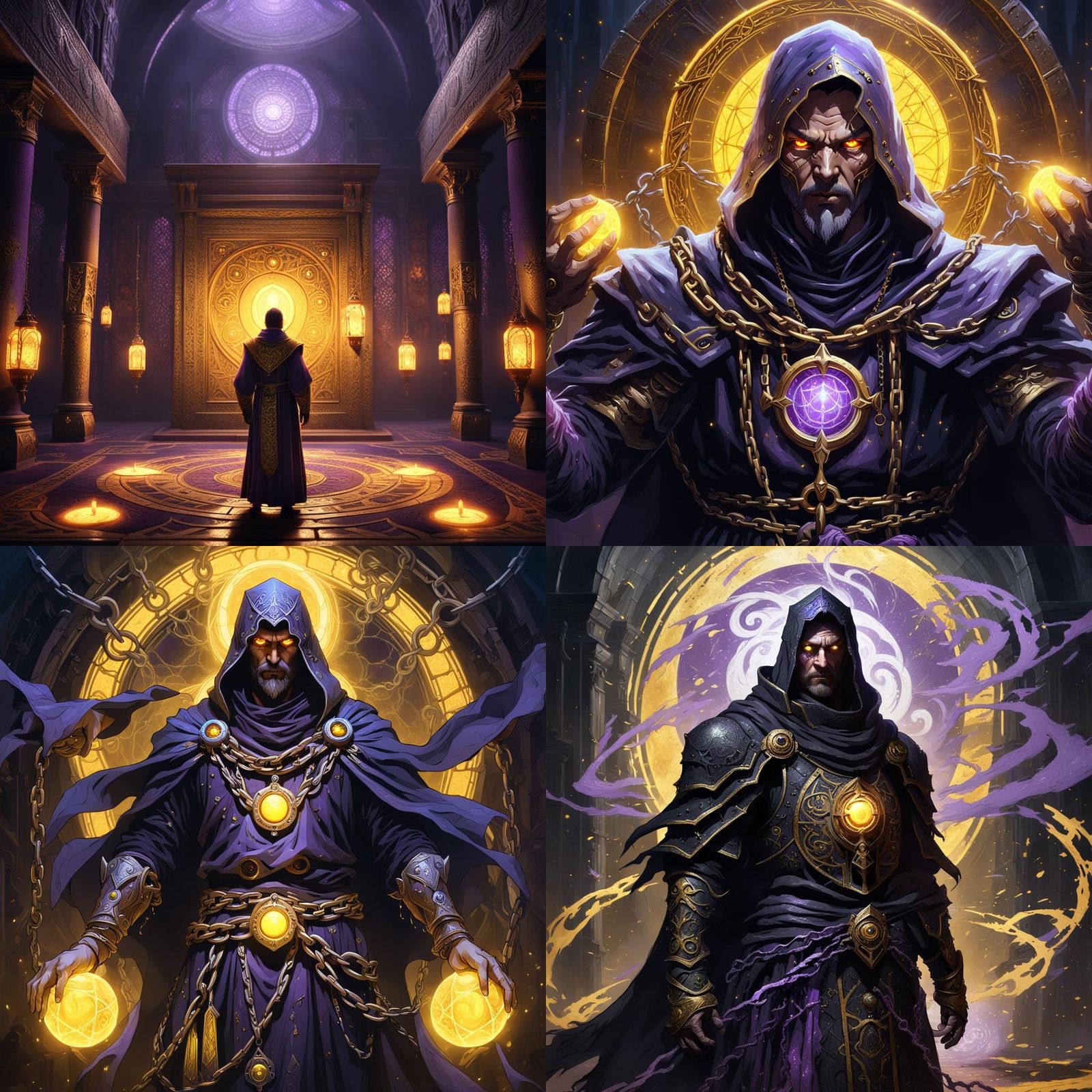 Cleric of Chained Oblivion in Dark Fantasy Style