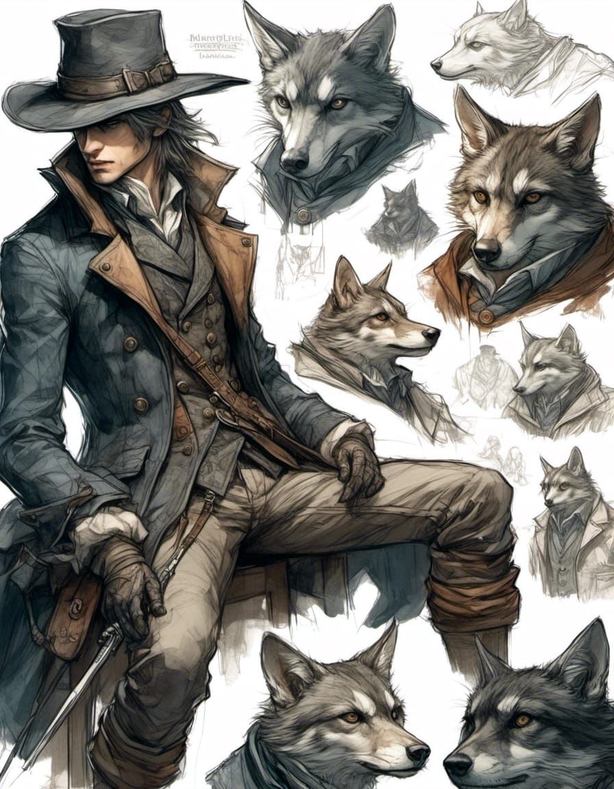 Handsome Jock as Bloodborne Hunter in Anime Style