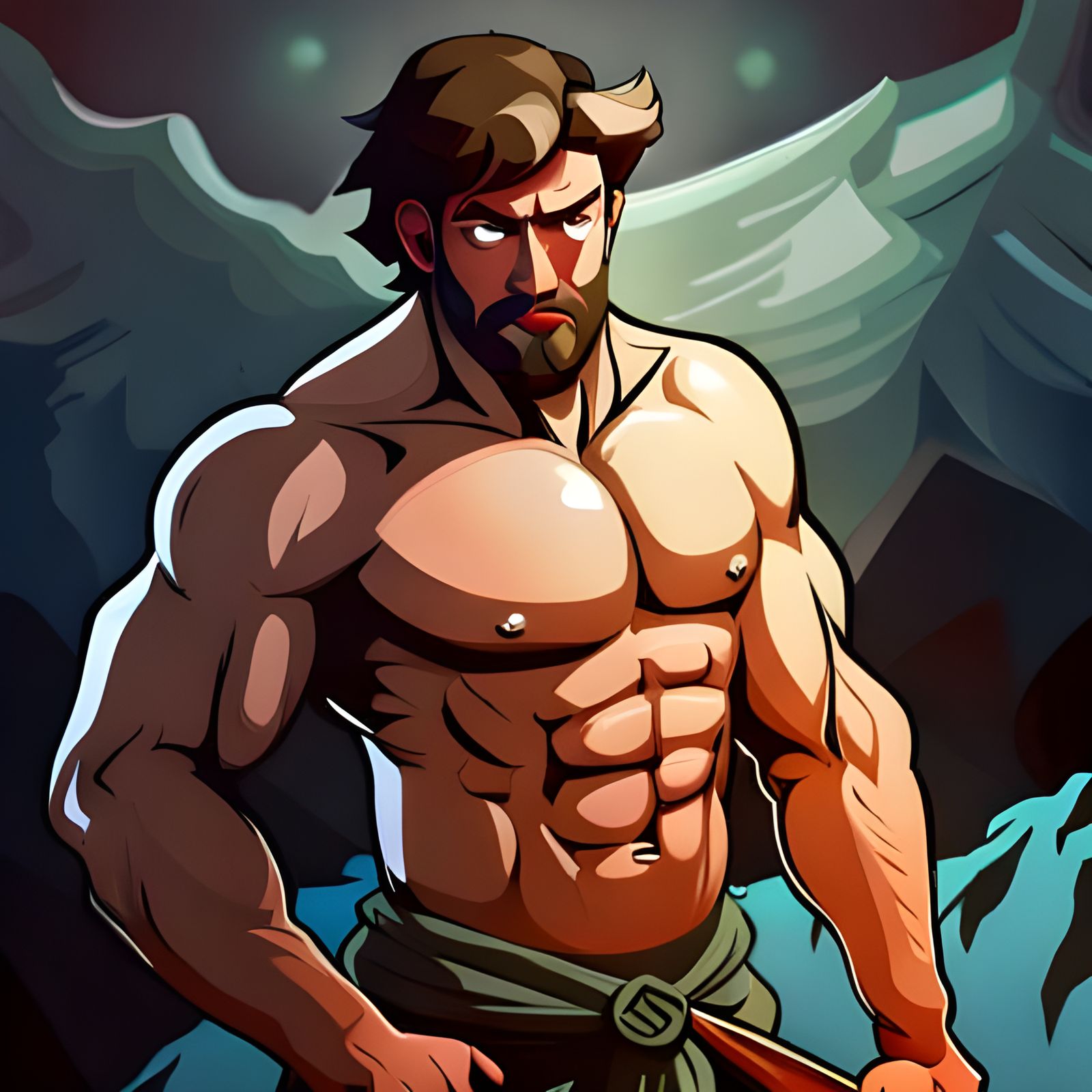 Hercules on Mount Olympus: Dark Fantasy Concept Art