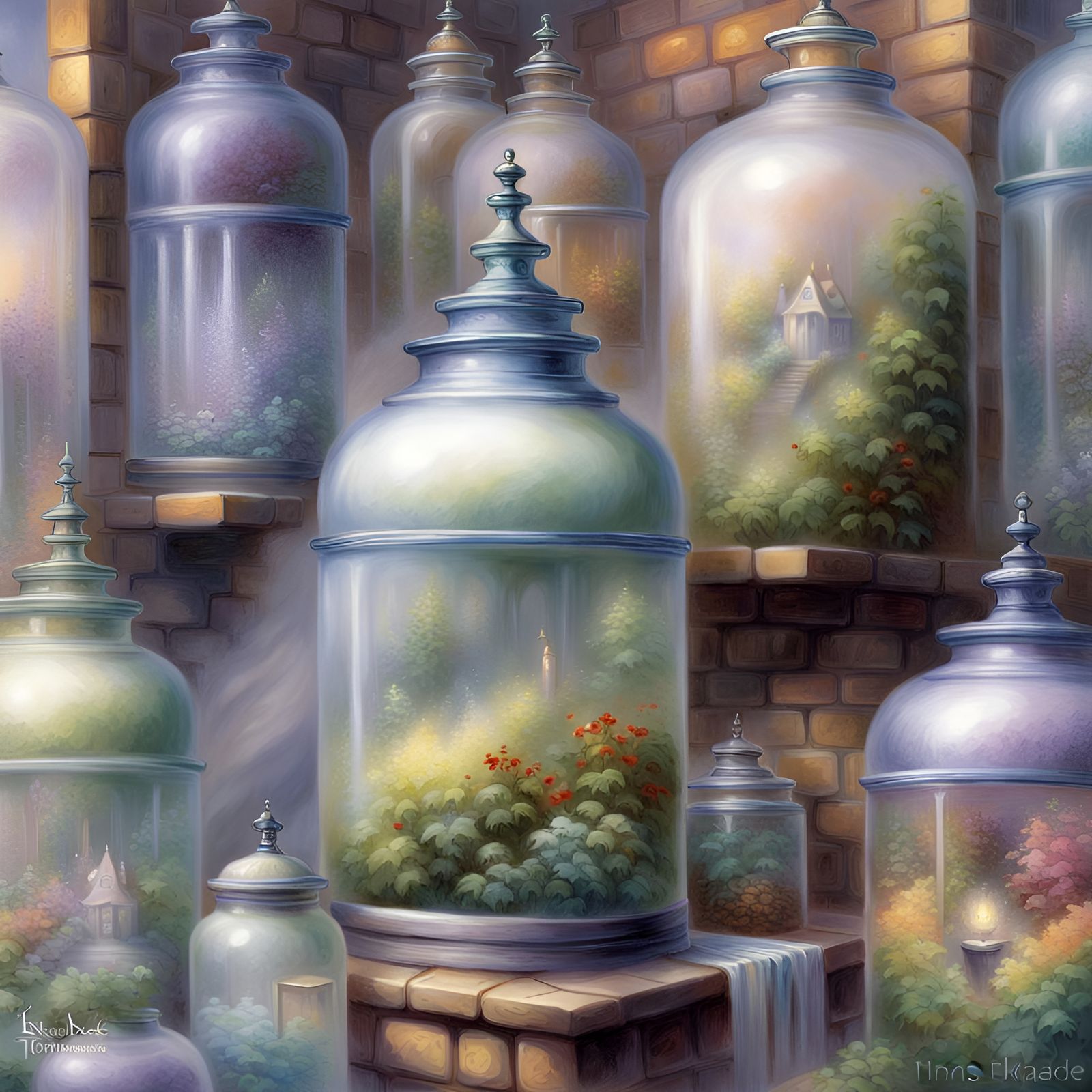 Ethereal Fantasy Fermentation Station in Luminist Style