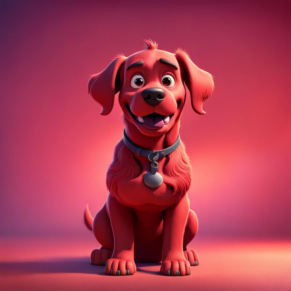 Clifford the Big Red Dog: 3D Digital Art