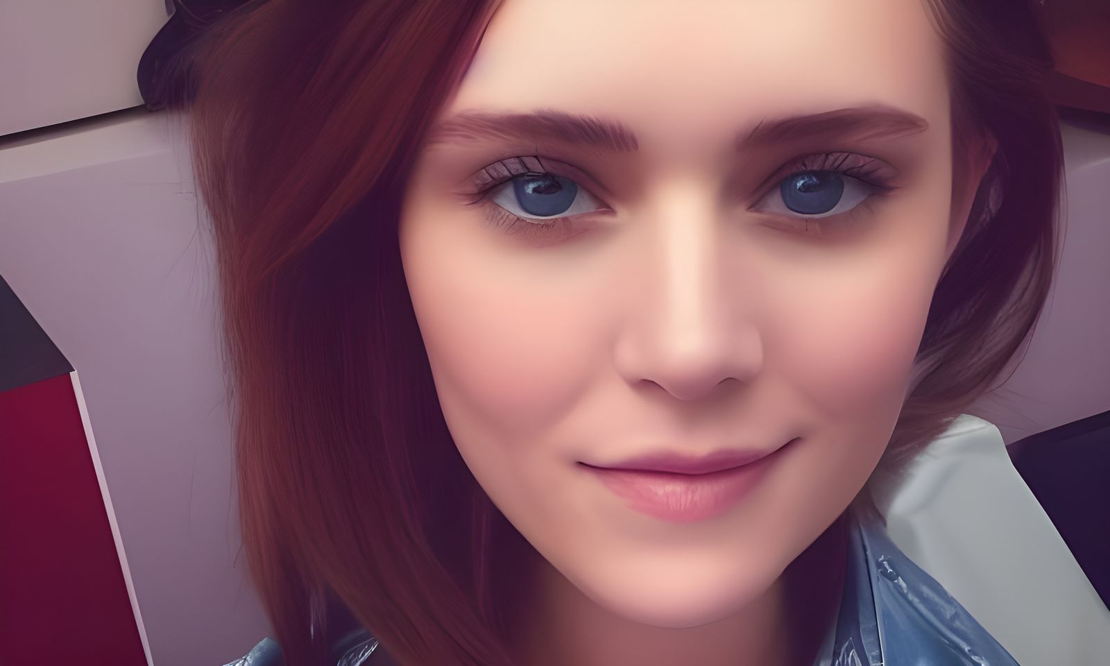 Radiant Woman with Angelic Smile