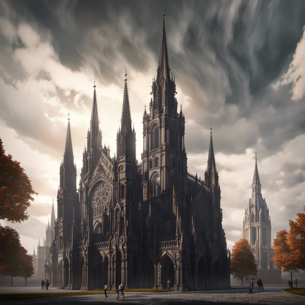 Gothic Cathedral in Elegant 8K Resolution