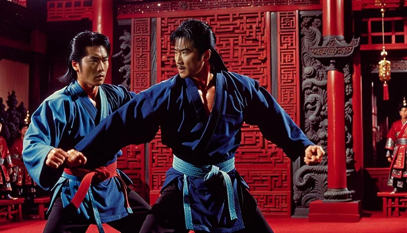 Hong Kong Martial Arts Fight Scene in 1980s Style