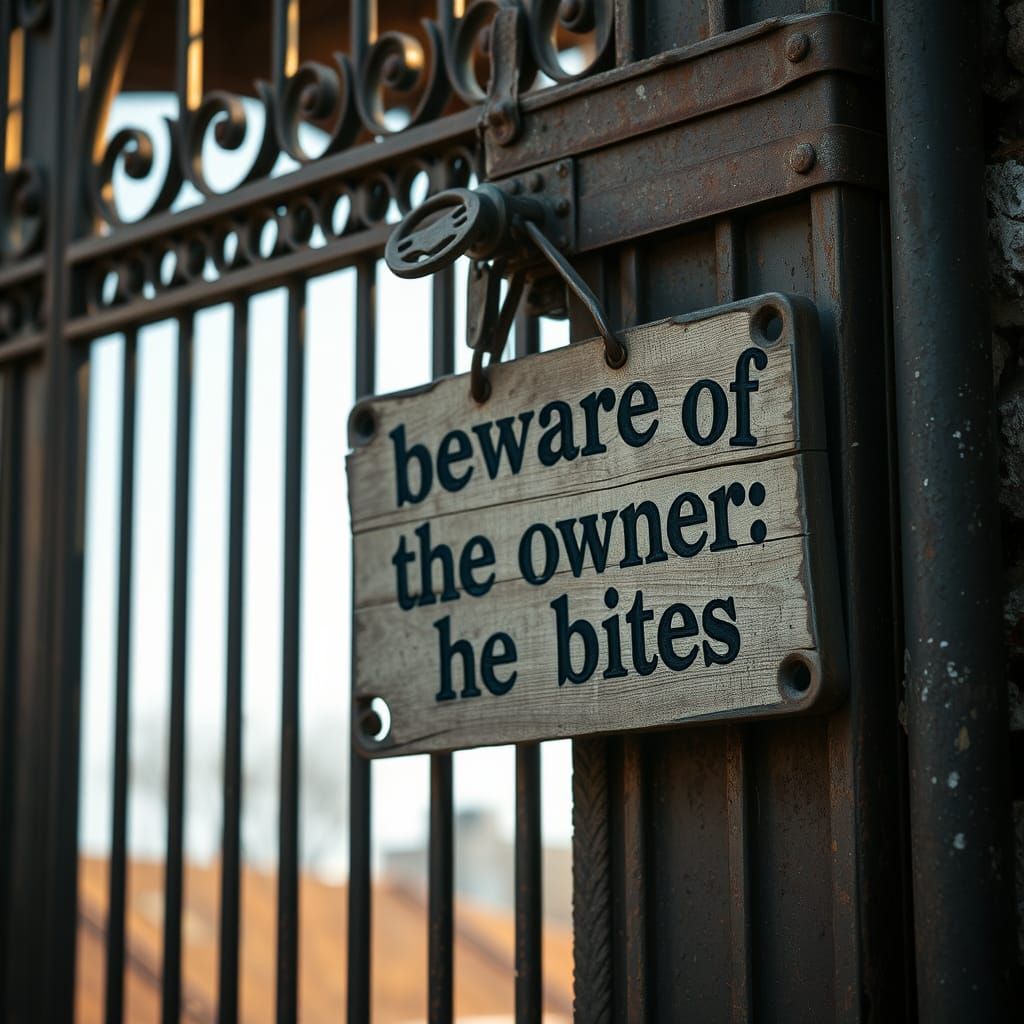 Forgotten Iron Gate in Moody Industrial Landscape