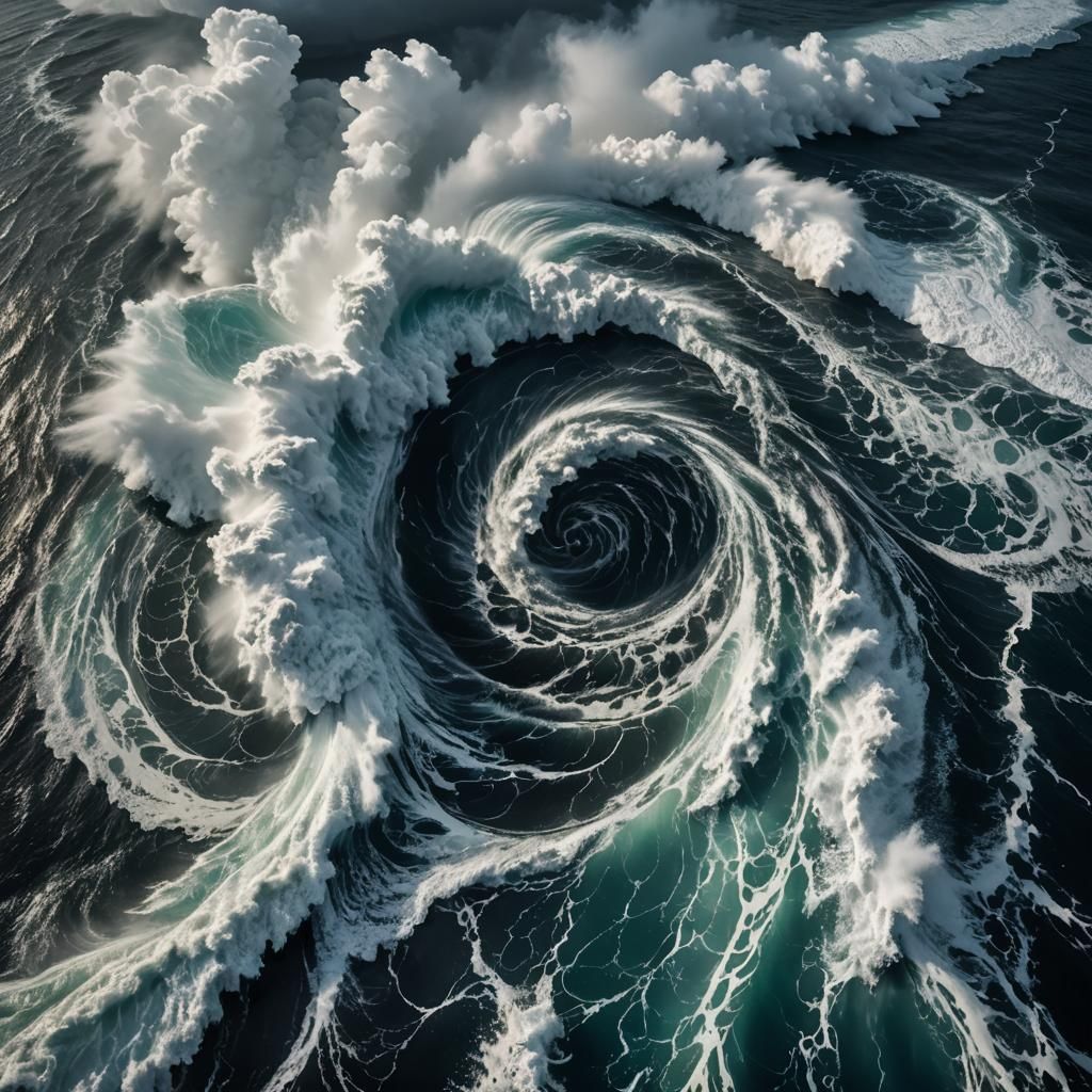 Dystopian Cyclone in Dark Atmospheric Lighting