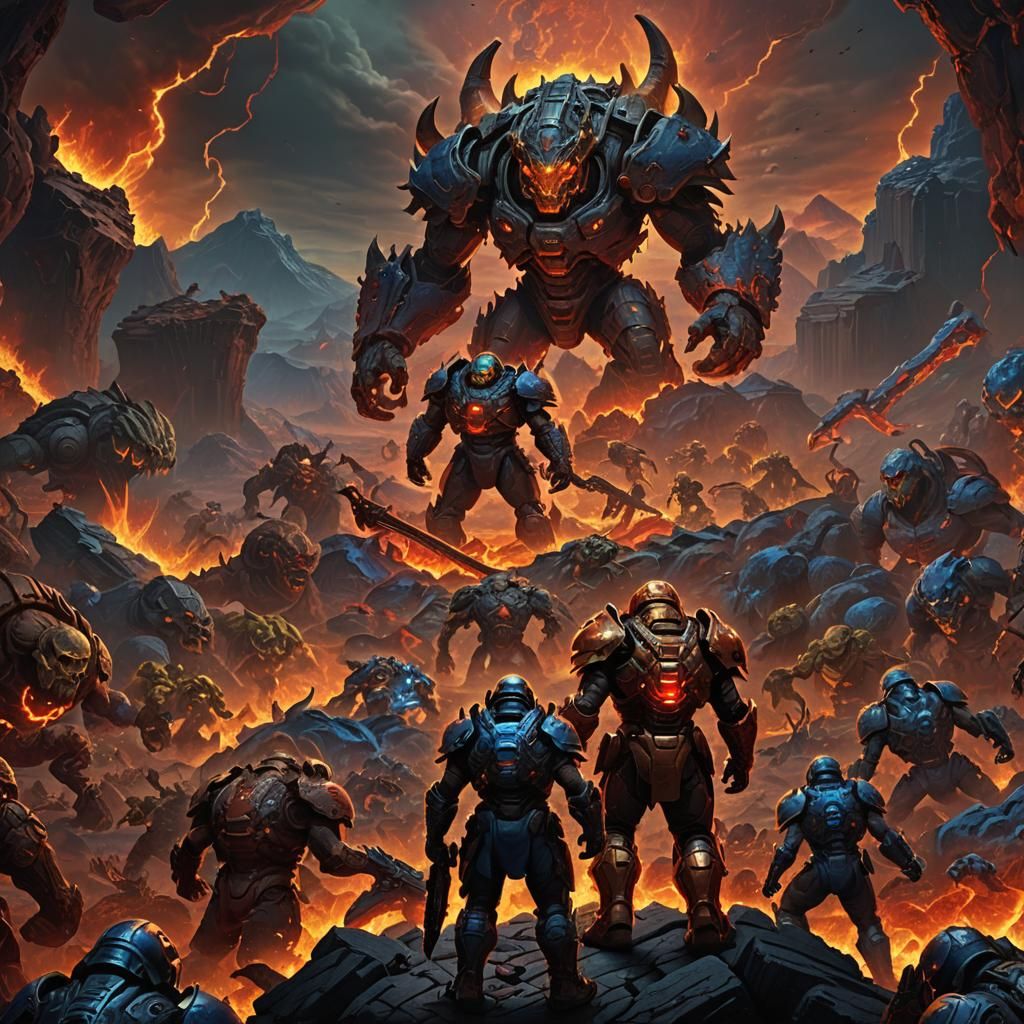 Doom Slayer in Hell: Concept Art