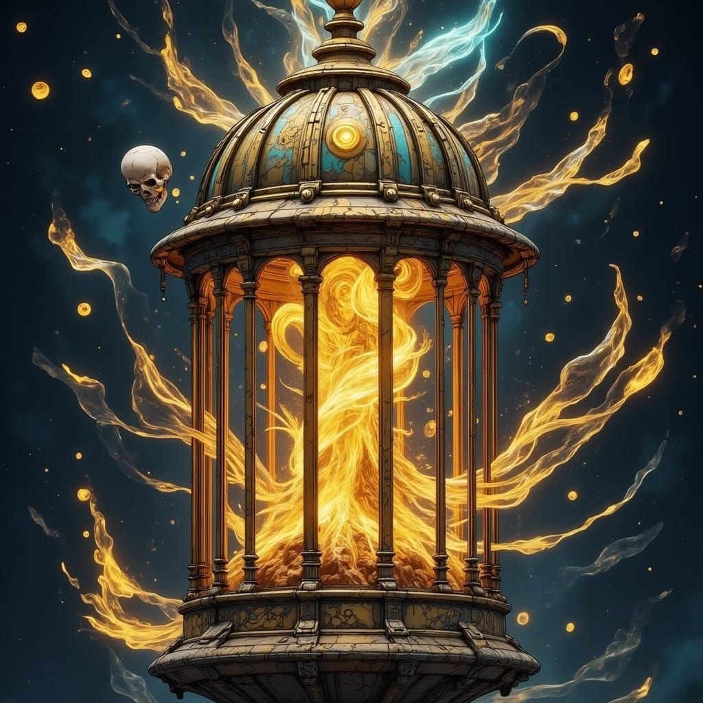 Essence of Life Trapped in Gilded Cage