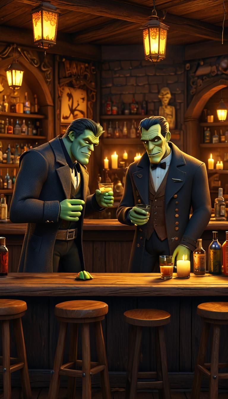 Monsters at the Bar: A Pixar-Style Gathering